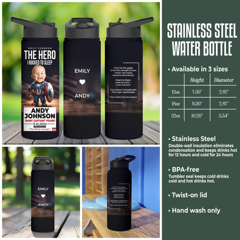 Personalized Baby Captain America Tumbler – CNN Parody Gift for Moms & Kids